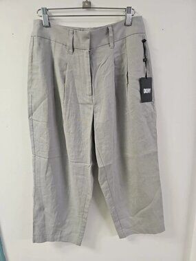 NWT DKNY pleated straight leg dress pants in sharkskin (sz16)